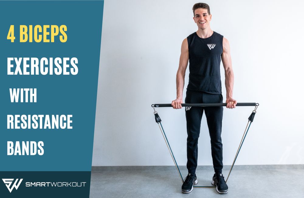 Biceps exercises with resistance bands