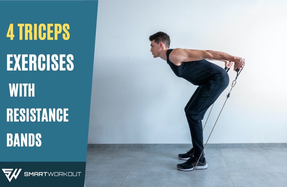 4 Exercises for triceps with resistance bands