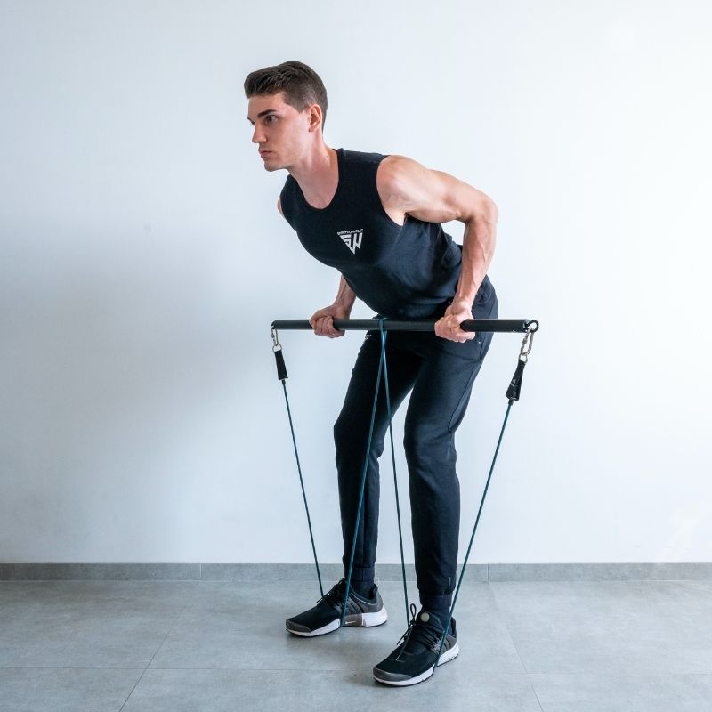 Prebene Resistance Band Bar Resistance Trainer Band Bar Kit Core