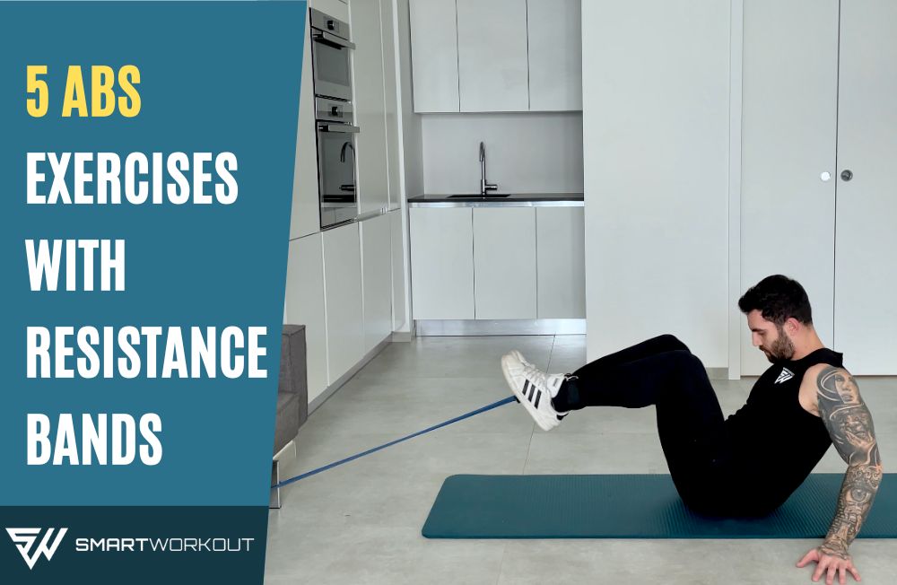 Abs exercises with resistance bands