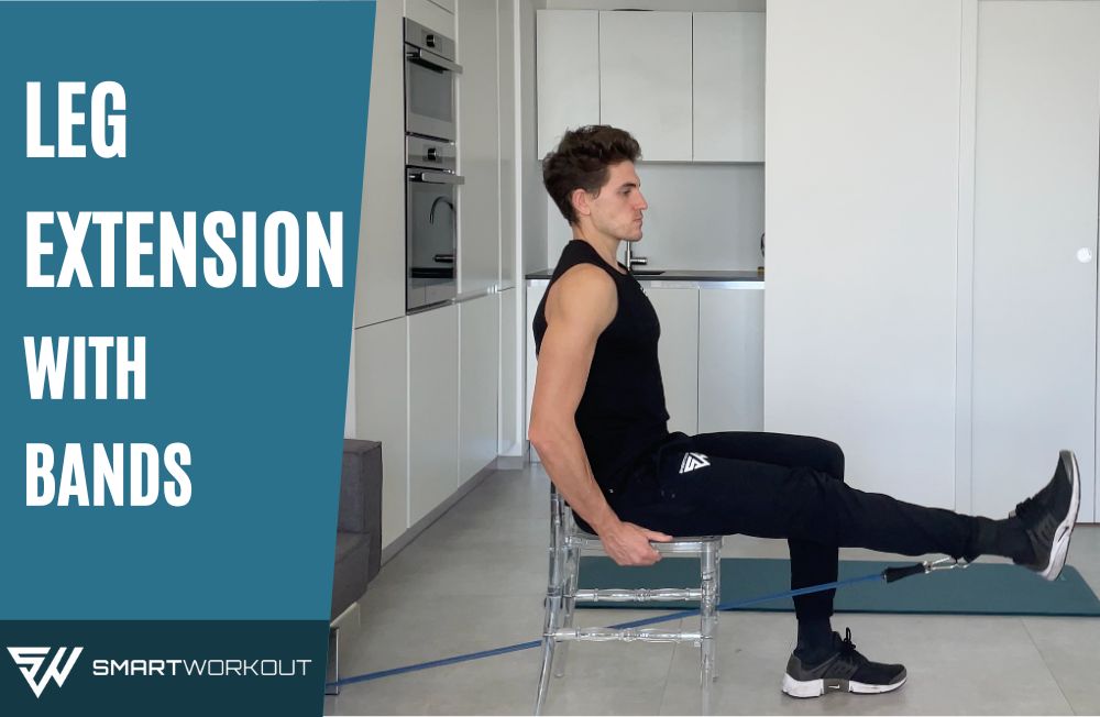 Leg Extension exercise with resistance bands