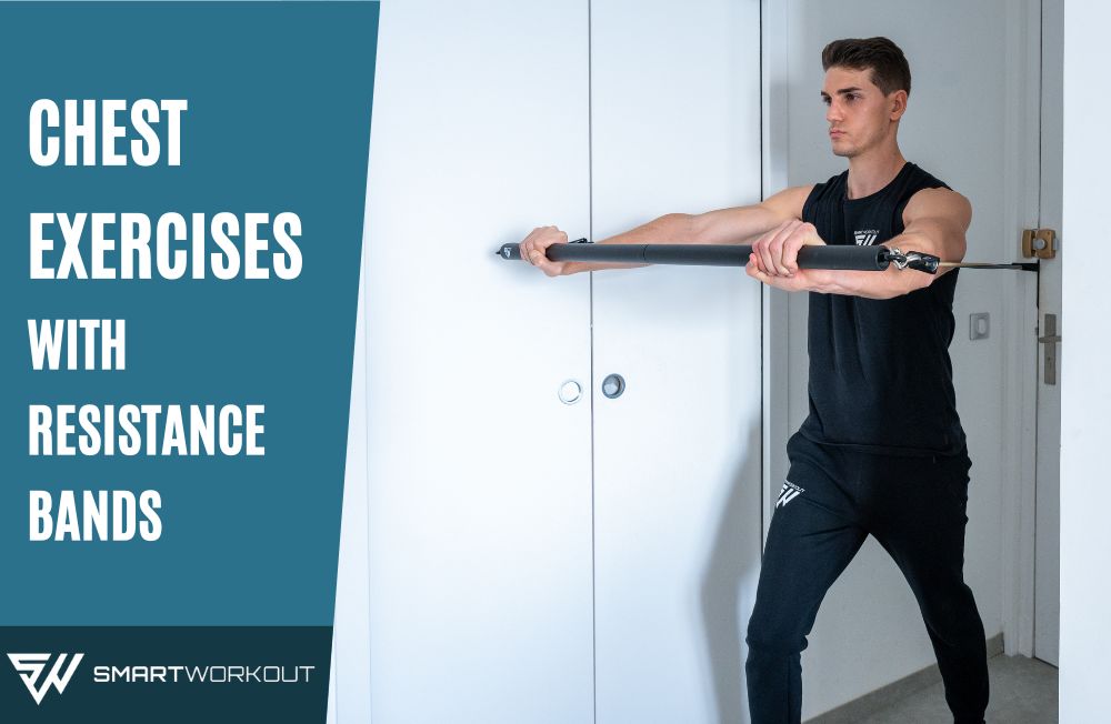 Chest exercises with resistance bands